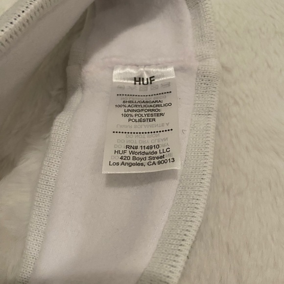 HUF HUF SET Stretchy Adjustable Headband Sweatband White Black - Picture 4 of 4